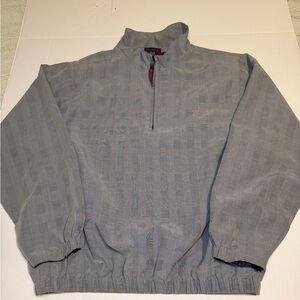 Men's Gray Quarter-Zip Grey plaid Golf Shirt